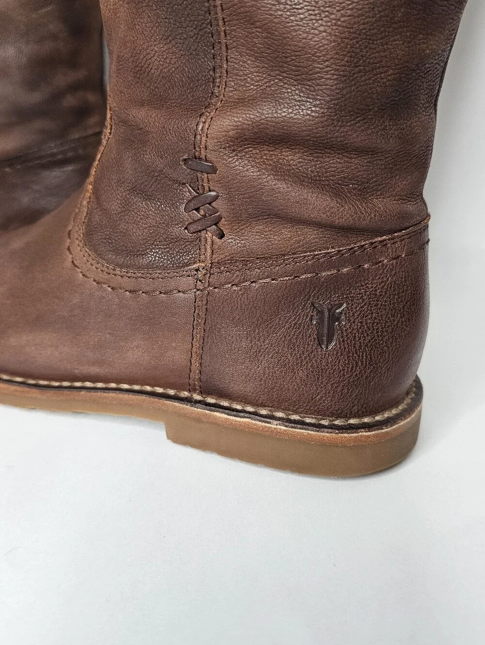 Frye Celia X Stitch Pullon Leather Boots 8
